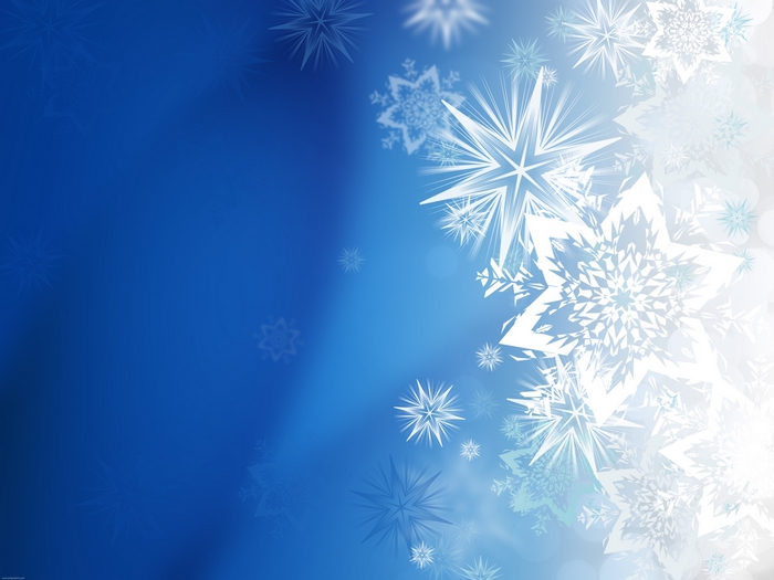 Snowflakes on a blue background