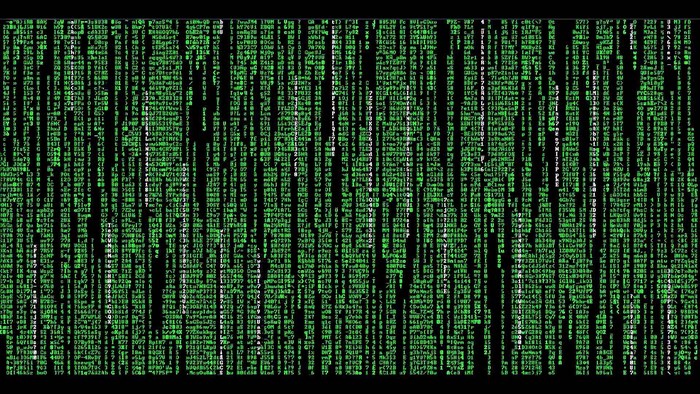 Matrix digital rain code