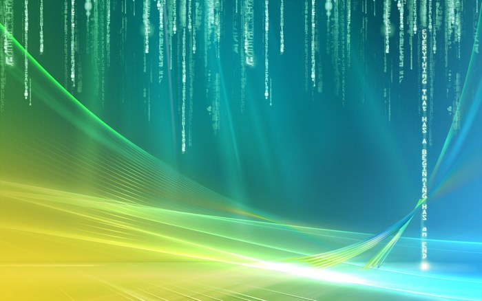 Matrix digital rain with flowing lines