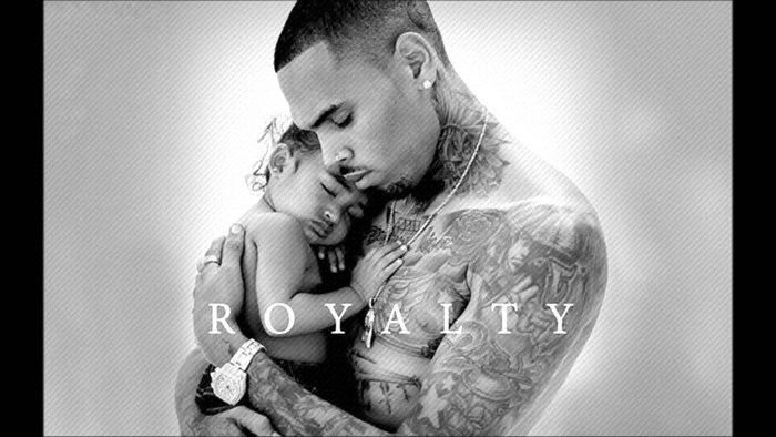 Chris Brown holding Royalty
