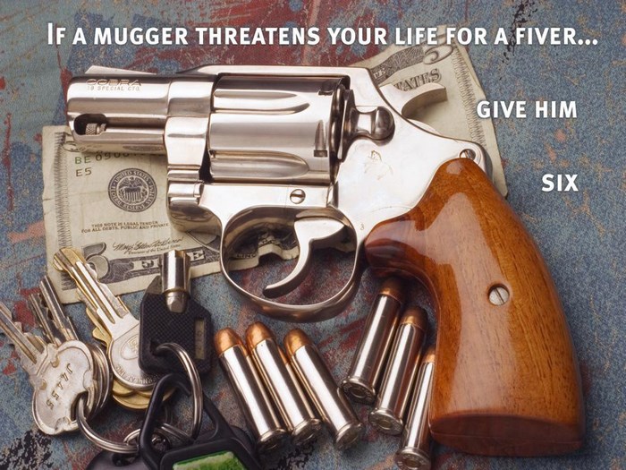 Colt Cobra .38 Special revolver with bullets and money