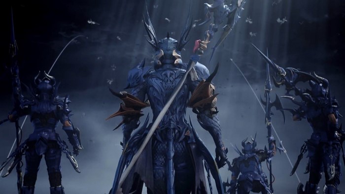 Final Fantasy XIV characters in dark armor