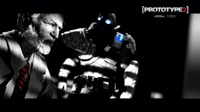 Prototype 2 game art with scientist and soldier