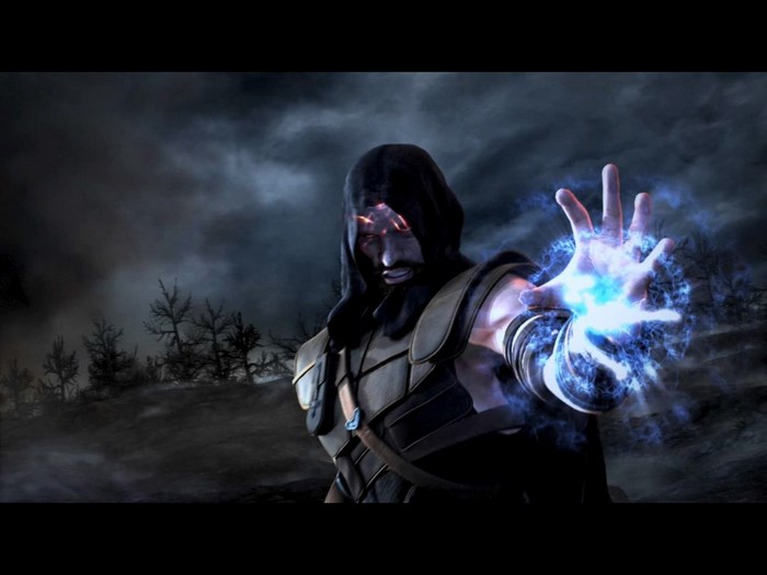 Man casting magic in Neverwinter Nights 2