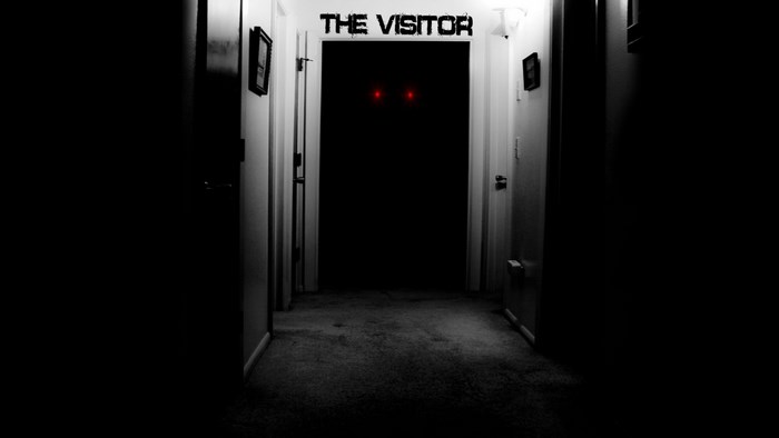 The Visitor hallway with red eyes