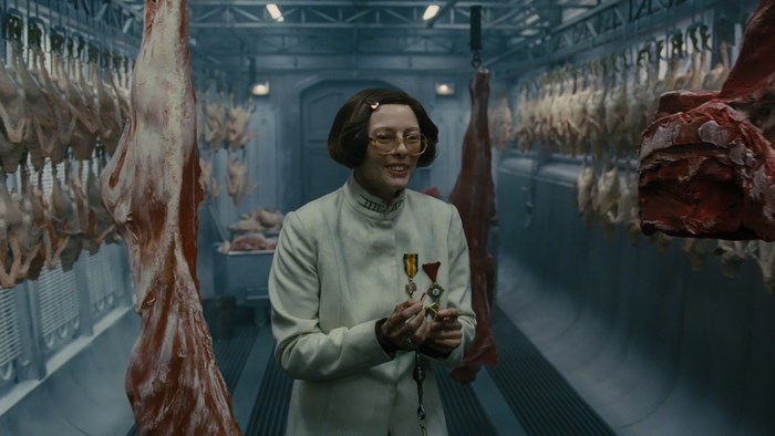 Woman in a butcher shop on Snowpiercer