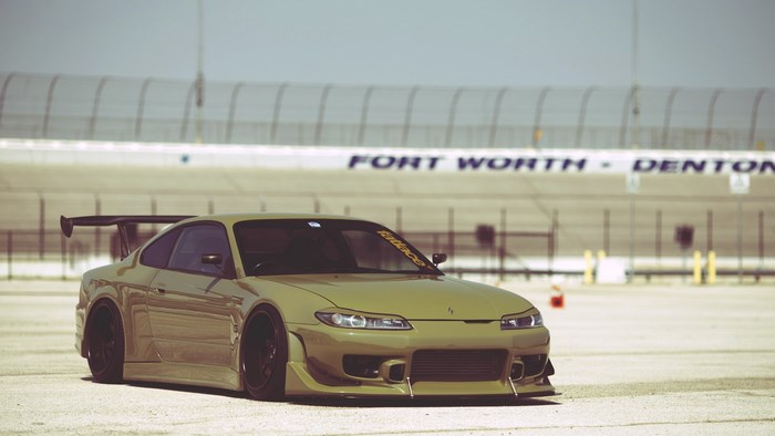 Nissan Silvia S15 with a large rear spoiler