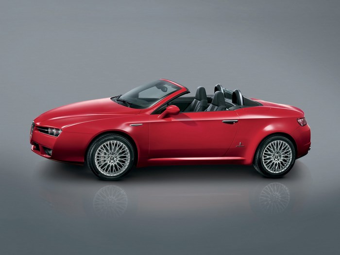 Red Alfa Romeo Brera Spider convertible car