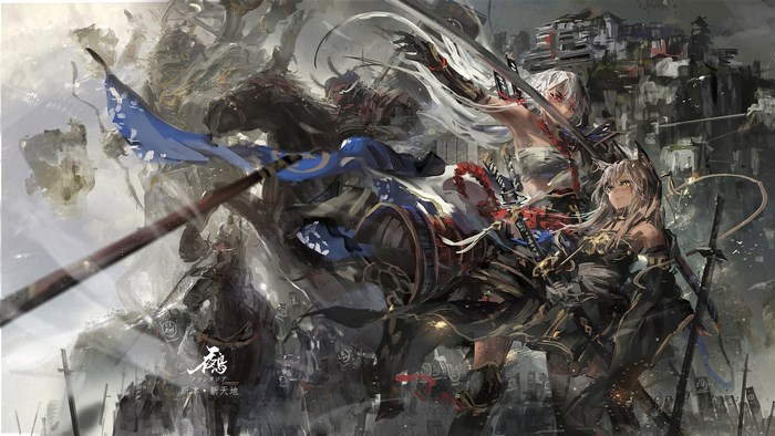Pixiv Fantasia Characters in Battle