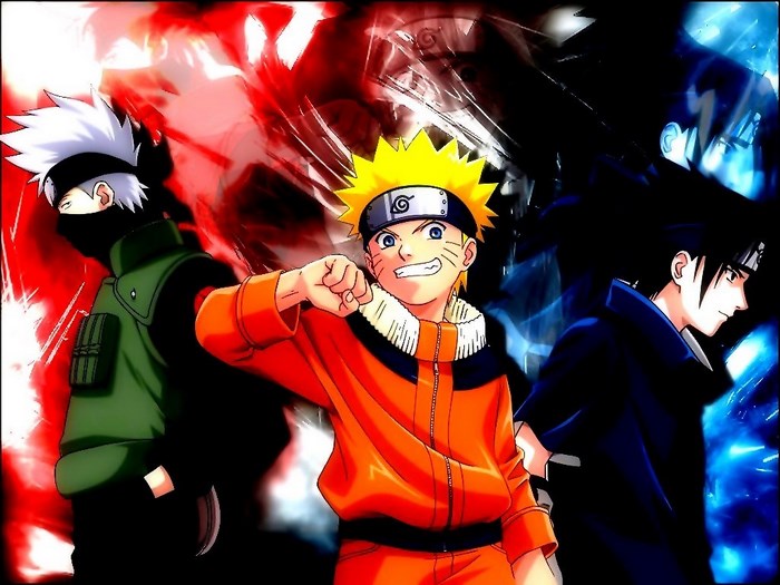Naruto with Kakashi and Sasuke Dynamic Trio