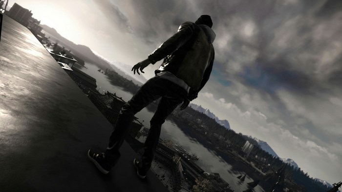 Delsin Rowe from Infamous Second Son on a rooftop