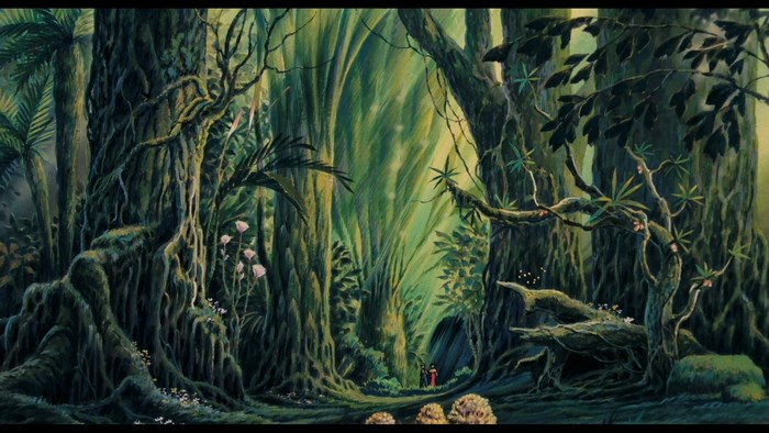 Laputa: Castle in the Sky forest scene