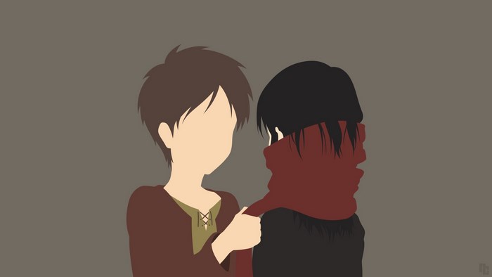 Eren and Mikasa from Attack on Titan
