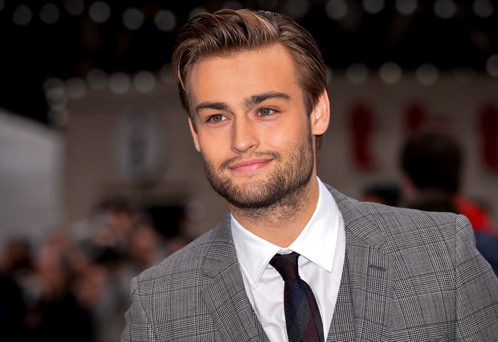 Douglas Booth in a suit