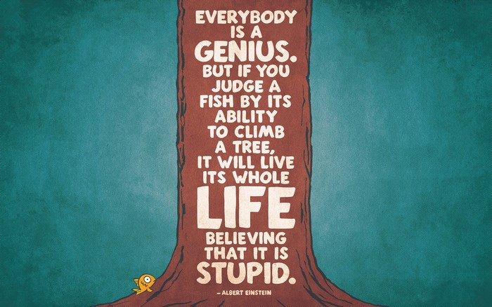 Albert Einstein quote about genius and fish