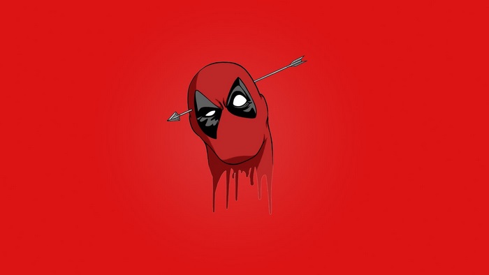 Deadpool with arrow through head