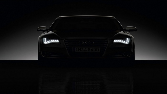 Audi A8 8400 car with LED headlights