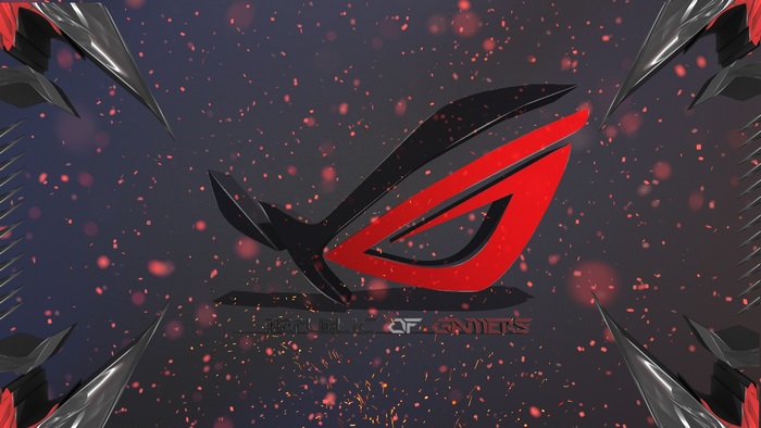 Republic of Gamers logo with sparks