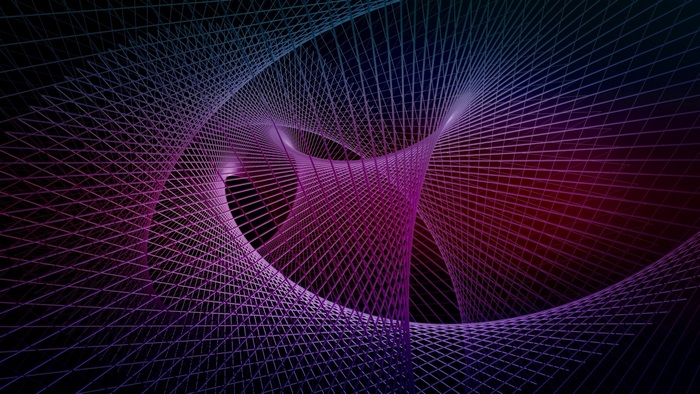 Abstract geometric wireframe vortex
