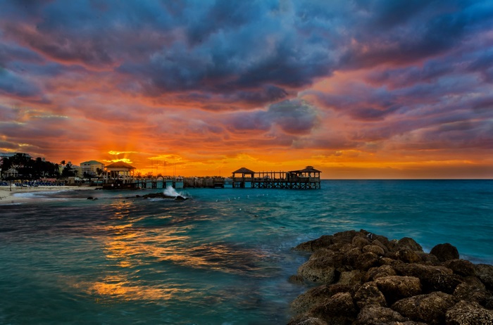 Stunning 4K Sunset Over Ocean Pier