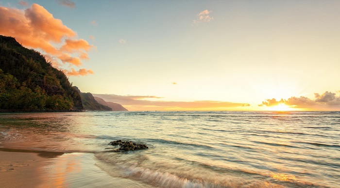 Hawaii 4K Beach Sunset Landscape