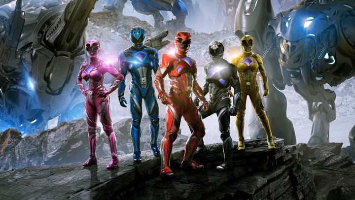 Power Rangers 4K Team Standing Heroically