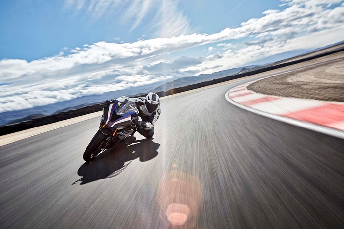 BMW HP4 Race motorcycle on a race track