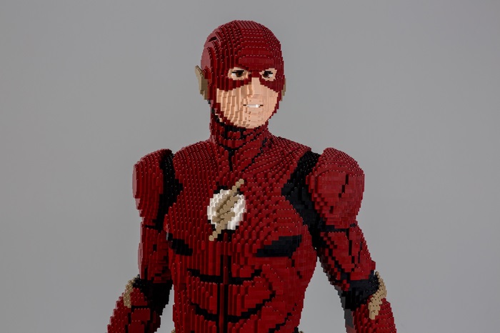 The Flash from DC Comics Lego sculpture