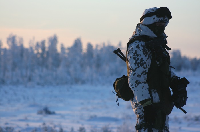 Russian Armed Forces Soldier in Winter Camouflage 4K