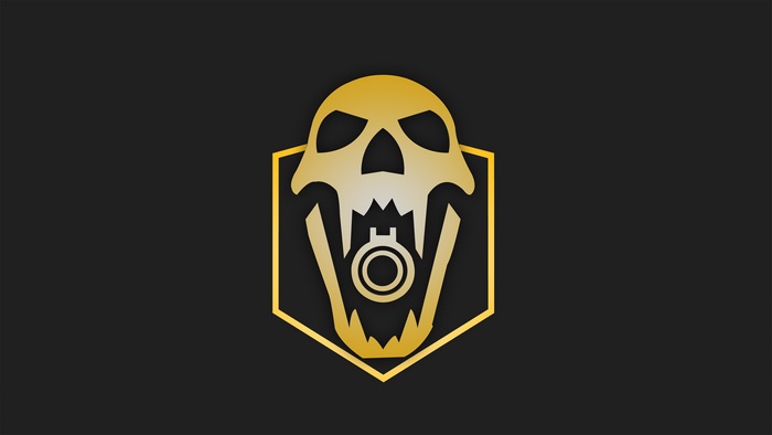Tom Clancy's Rainbow Six Siege Skull Logo 4K