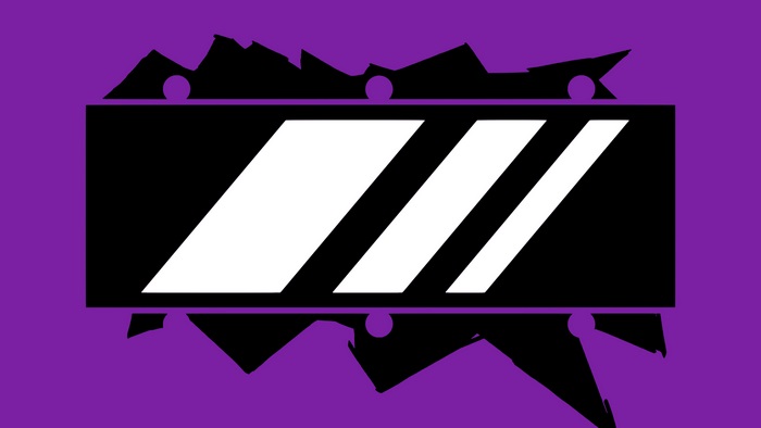 Abstract geometric design with purple background