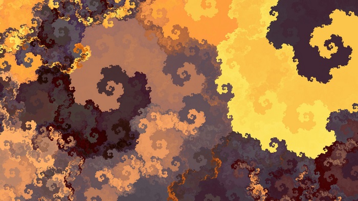 4K Abstract Orange and Brown Fractal Design