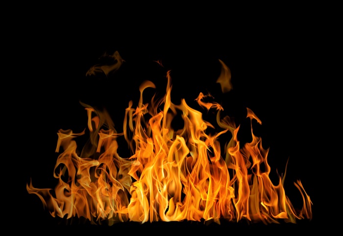 Vibrant 4K Flames Against Black Background