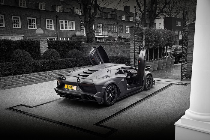 Lamborghini Aventador with butterfly doors