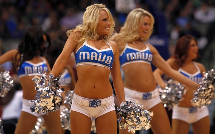 Dallas Mavericks Dancers with Pom-Poms