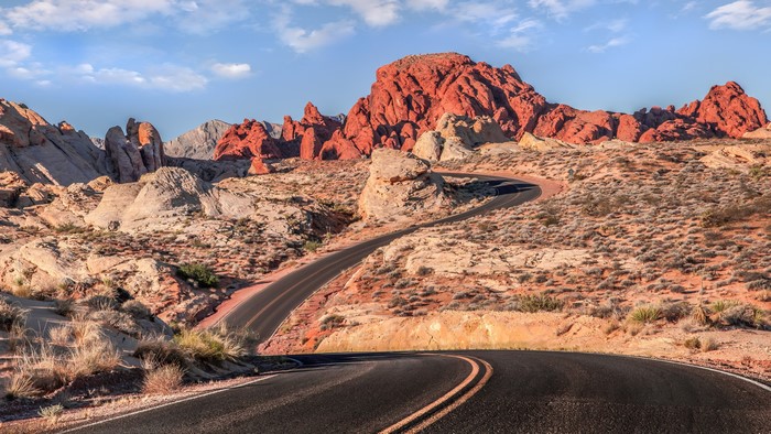 Road through Valley of Fire State Park, Nevada