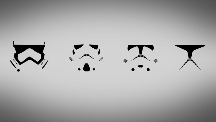 Star Wars Stormtrooper Helmets Minimalist Design
