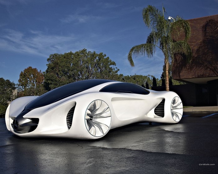 Mercedes-Benz concept car on wet asphalt