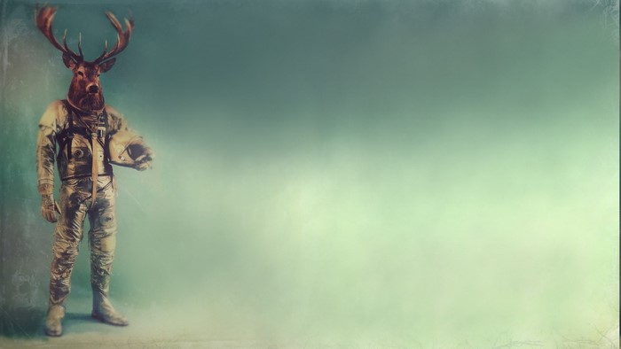 Astronaut with Deer Head