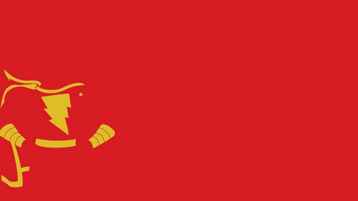Shazam from DC Comics minimalist illustration