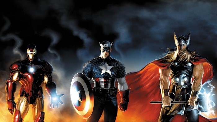 Iron Man, Captain America, and Thor from Marvel Comics