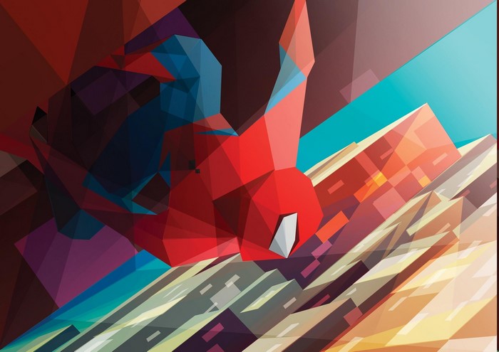 Spider-Man Low Poly Art