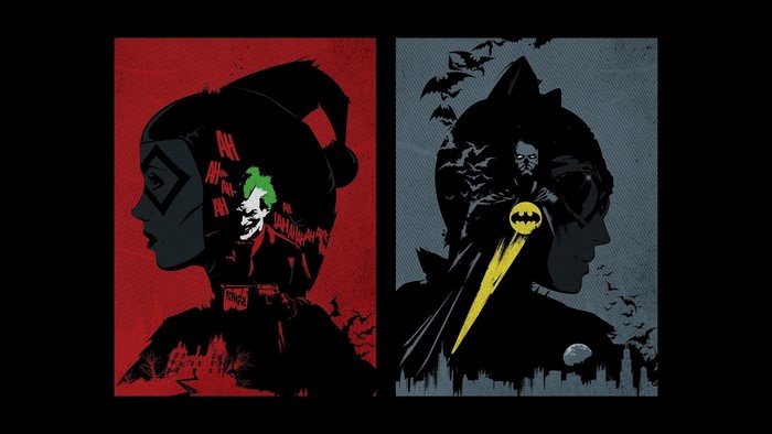 Harley Quinn and Batman from DC Comics