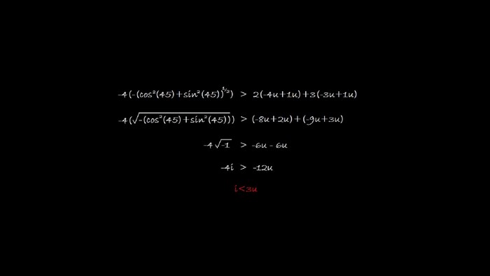 Mathematics equations on a black background