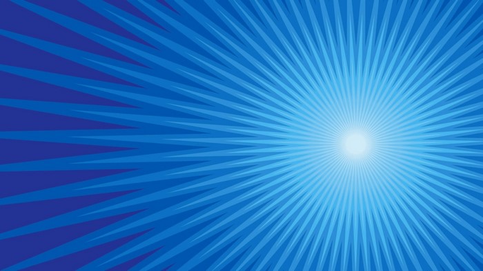 Radial blue and white abstract digital art