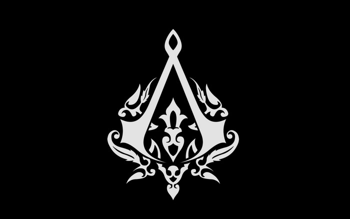 Assassin's Creed logo on black background