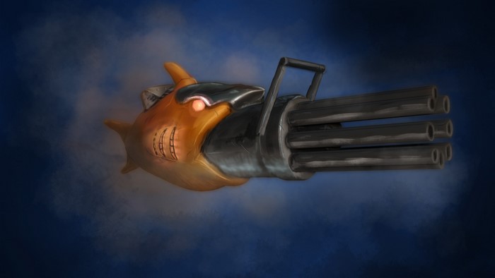 Shark with Gatling Gun