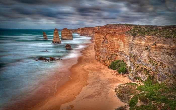 The Twelve Apostles rock formations on the Great Ocean Road