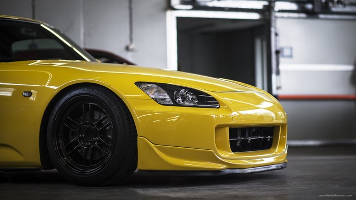 Yellow Honda S2000 JDM Car Tuning