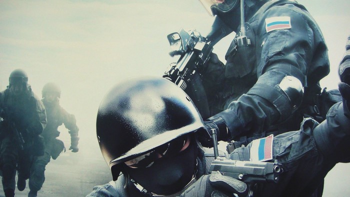 Russian Spetsnaz soldiers in action